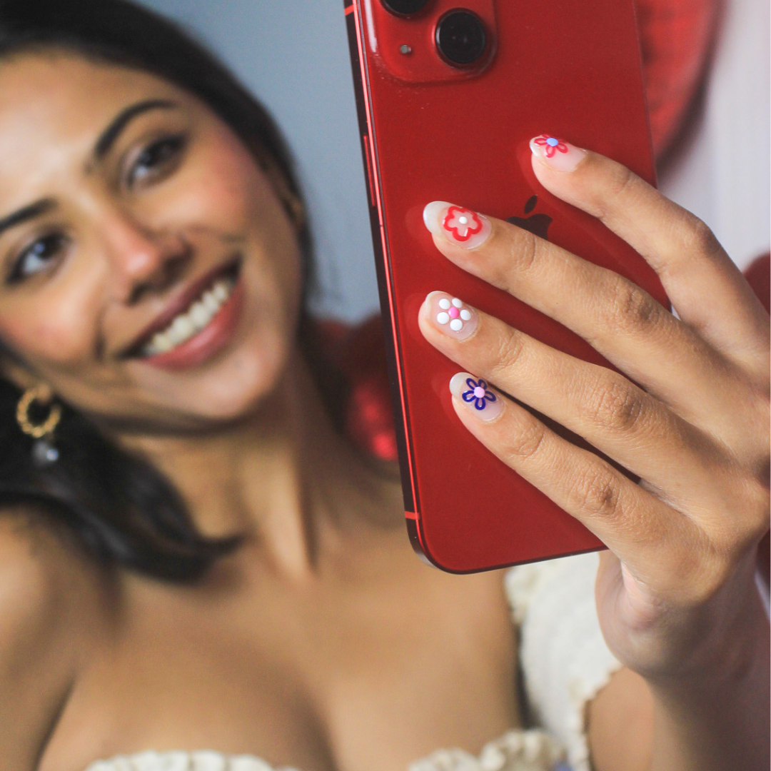 JellyPop Korean 3D - Jelly Style Cute Flowers Daisies Nail Stickers | Adorable Nail Art