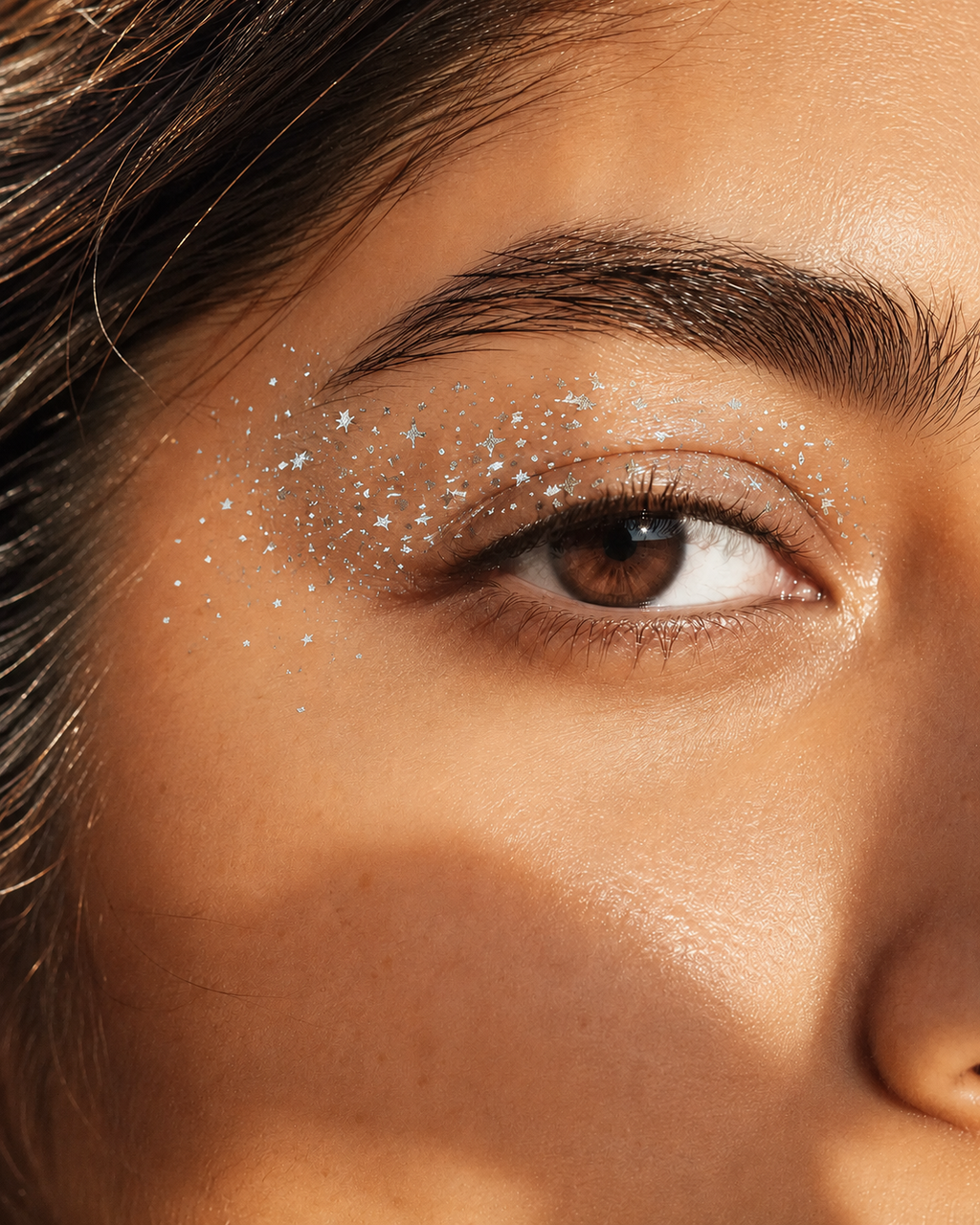 Disco - Blink Bling Silver Glitter Eye Shadow Patches (Pack of 3)