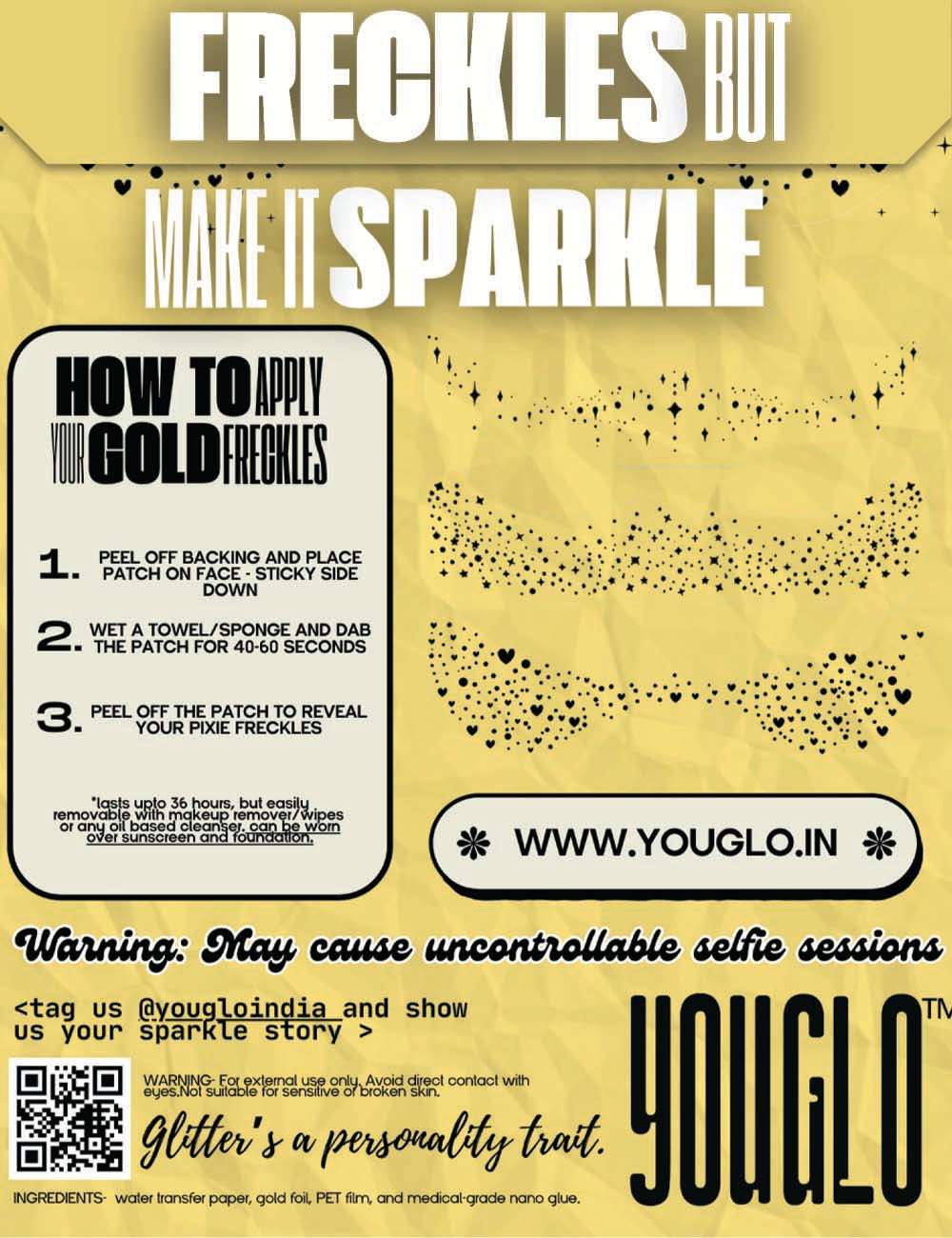 Golden Glitter Freckle Patches