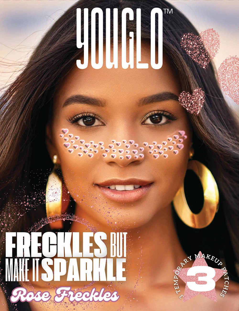 Rose Gold Glitter Freckle Patch